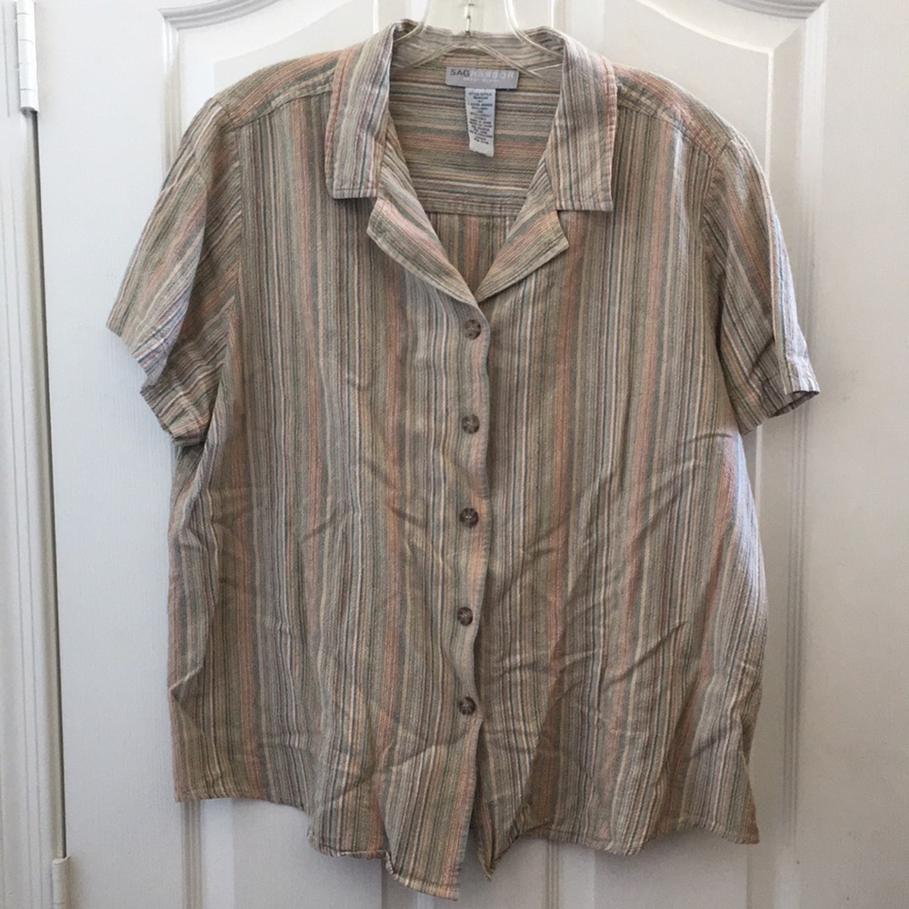 FINAL MARKDOWN LADIES sag harbor blouse 1x